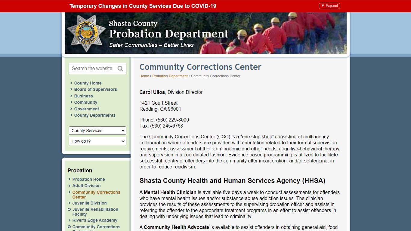 Shasta County Probation - Community Corrections Center